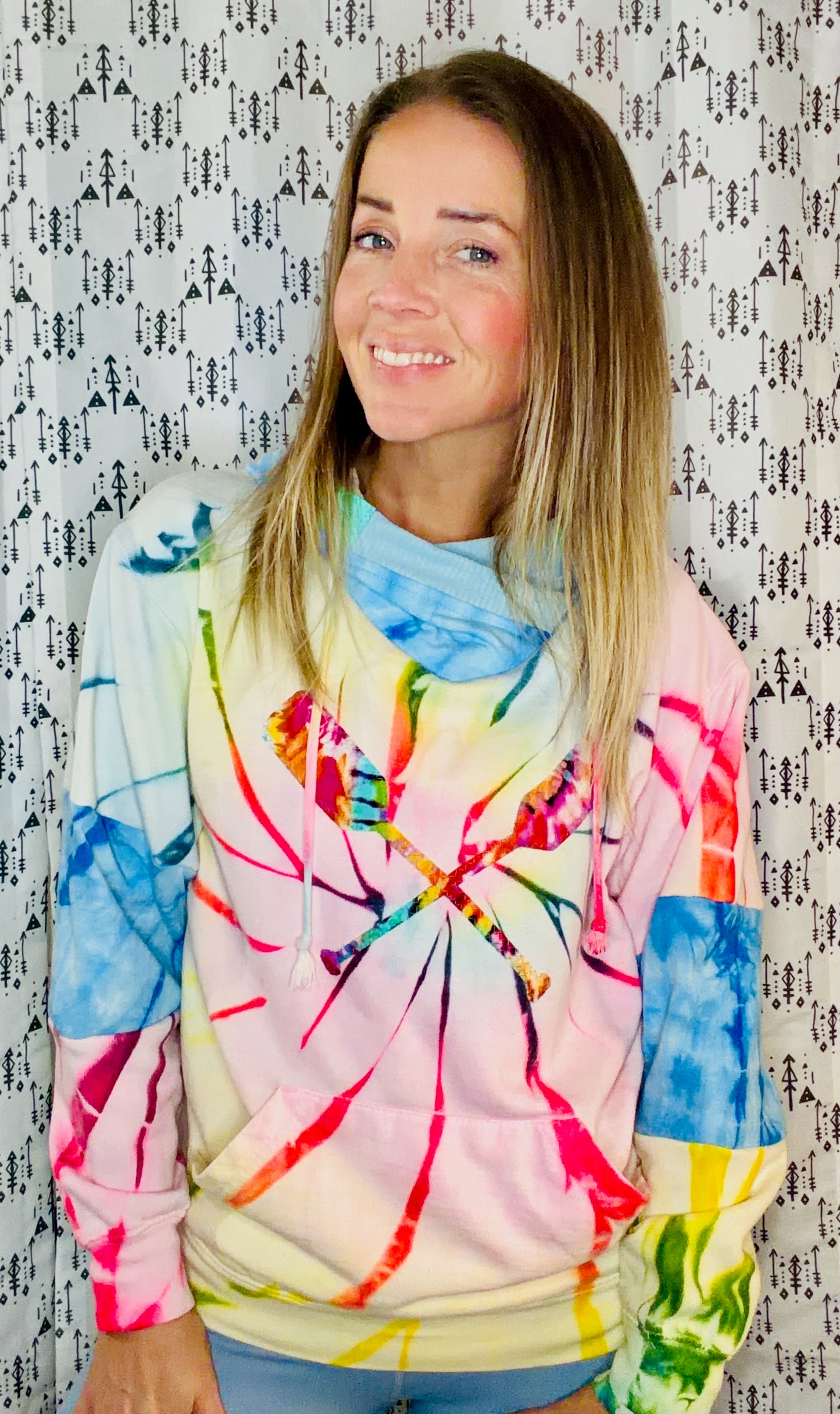 Tie Dye  Paddle Hoodie Size Women's-M/L