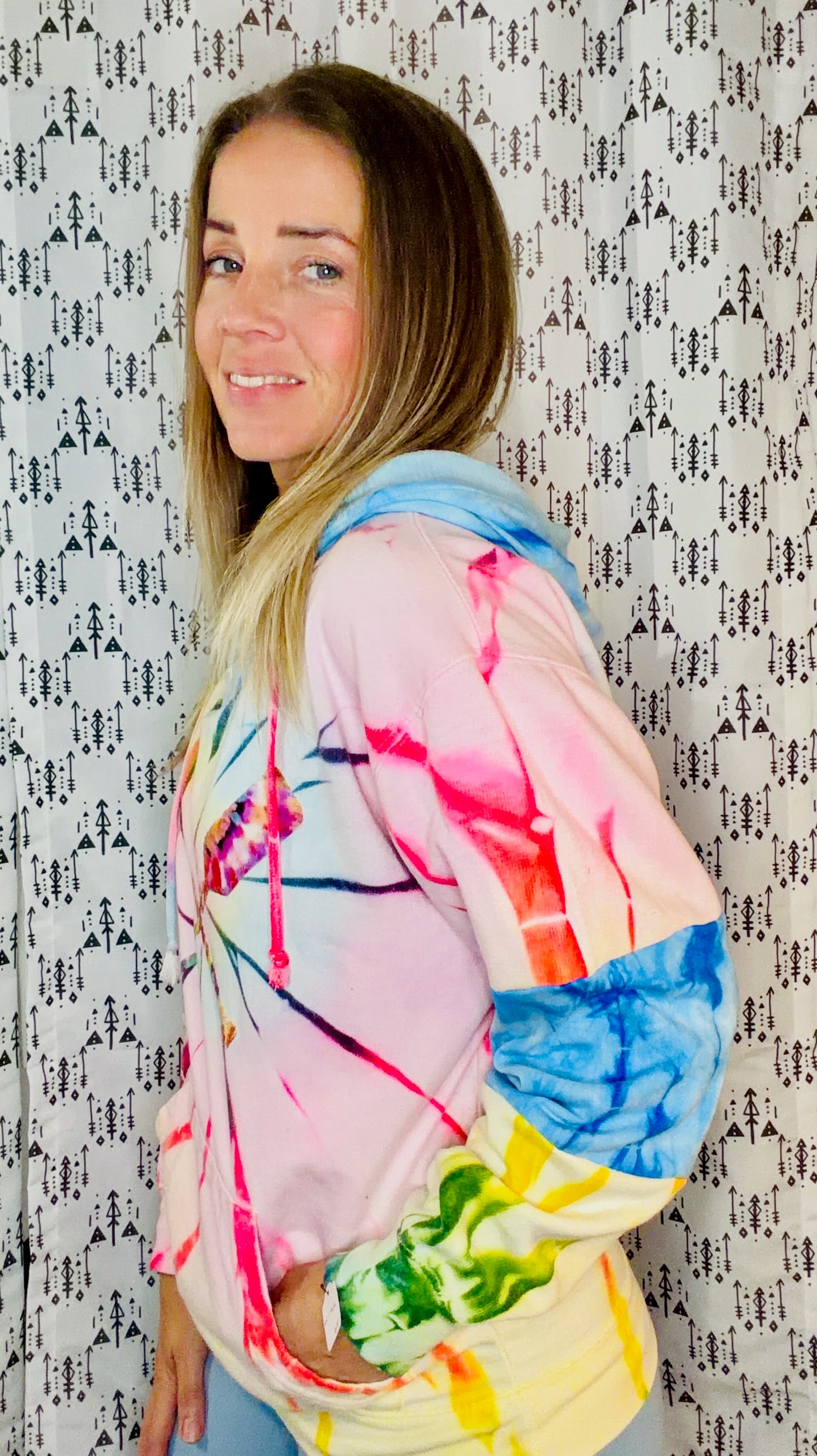 Tie Dye  Paddle Hoodie Size Women's-M/L