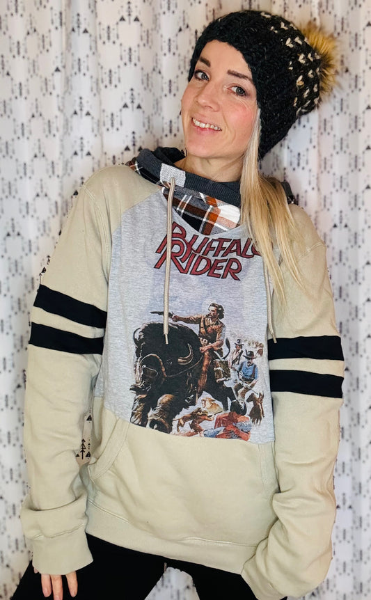 Buffalo Rider Hoodie Size- Women's L/XL