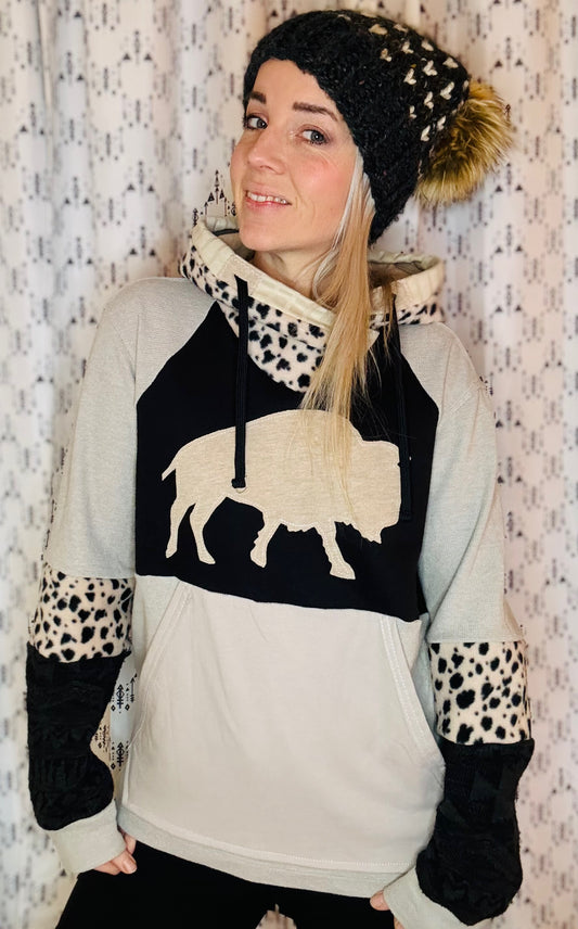 Cheetah Buffalo Hoodie Size- Women's L/XL