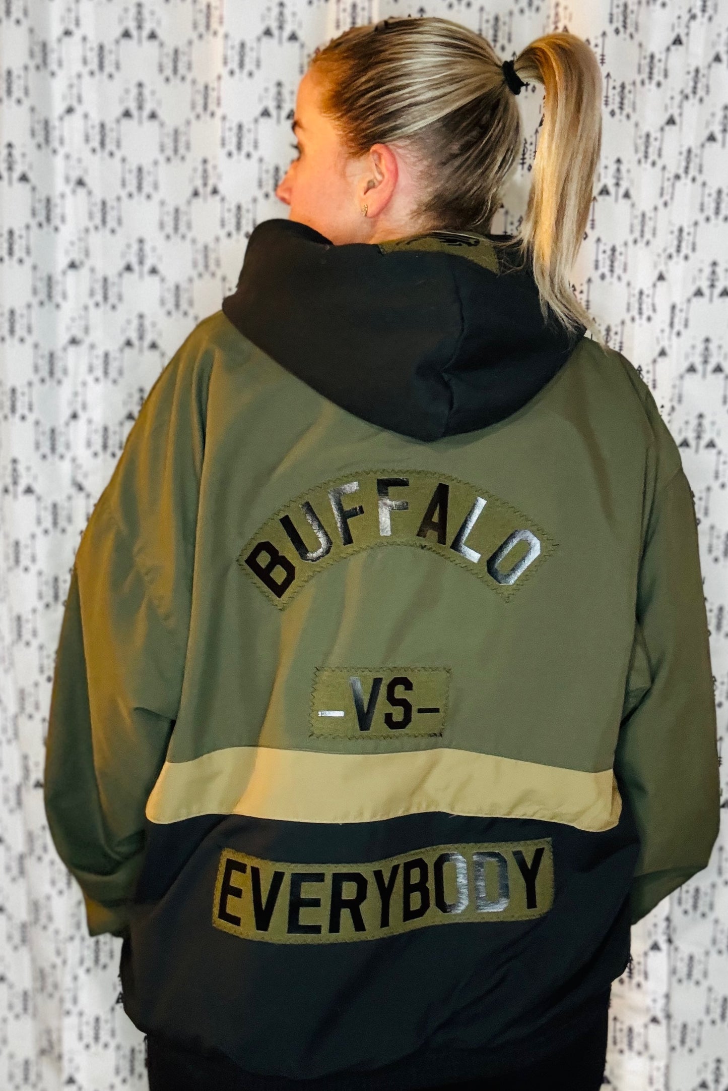 Buffalo Vs Everyone Color-Blocked Hooded Jacket Size- Unisex XL/2X