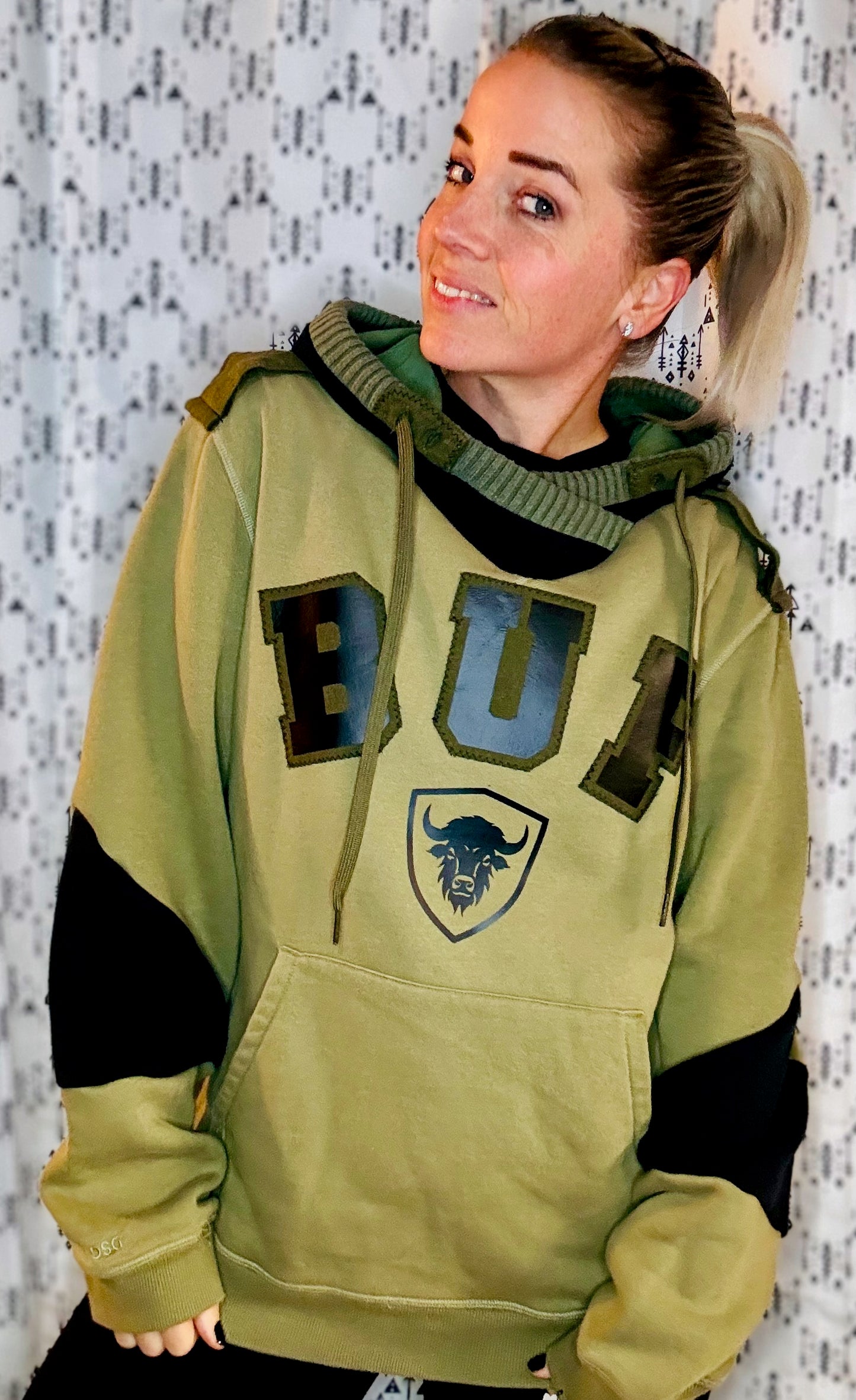 Moss Green BUF Hoodie Size- Unisex M/L