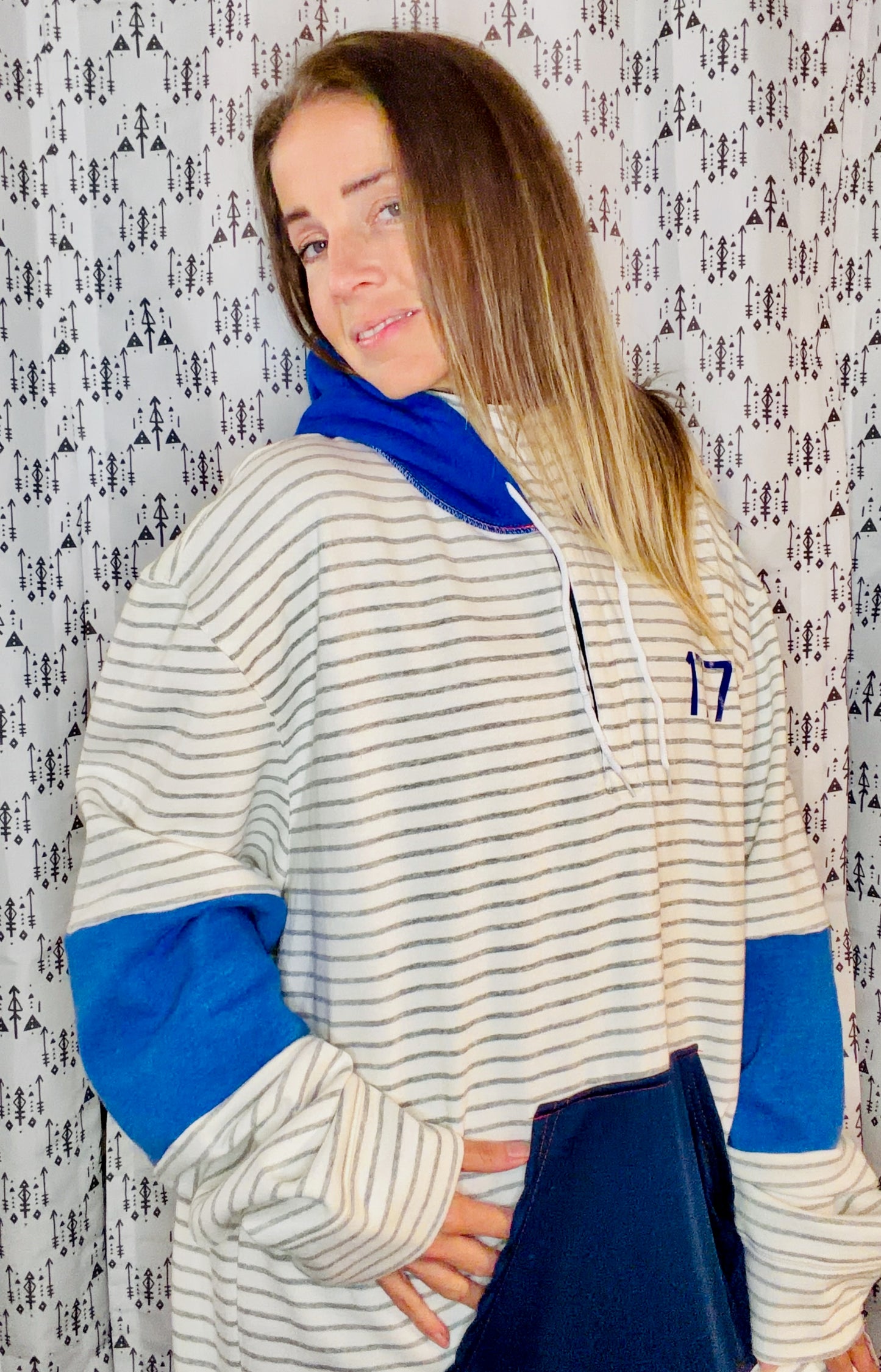 White Striped 1776 Merica 1/4 Zip Hoodie Size Unisex- XL/2X
