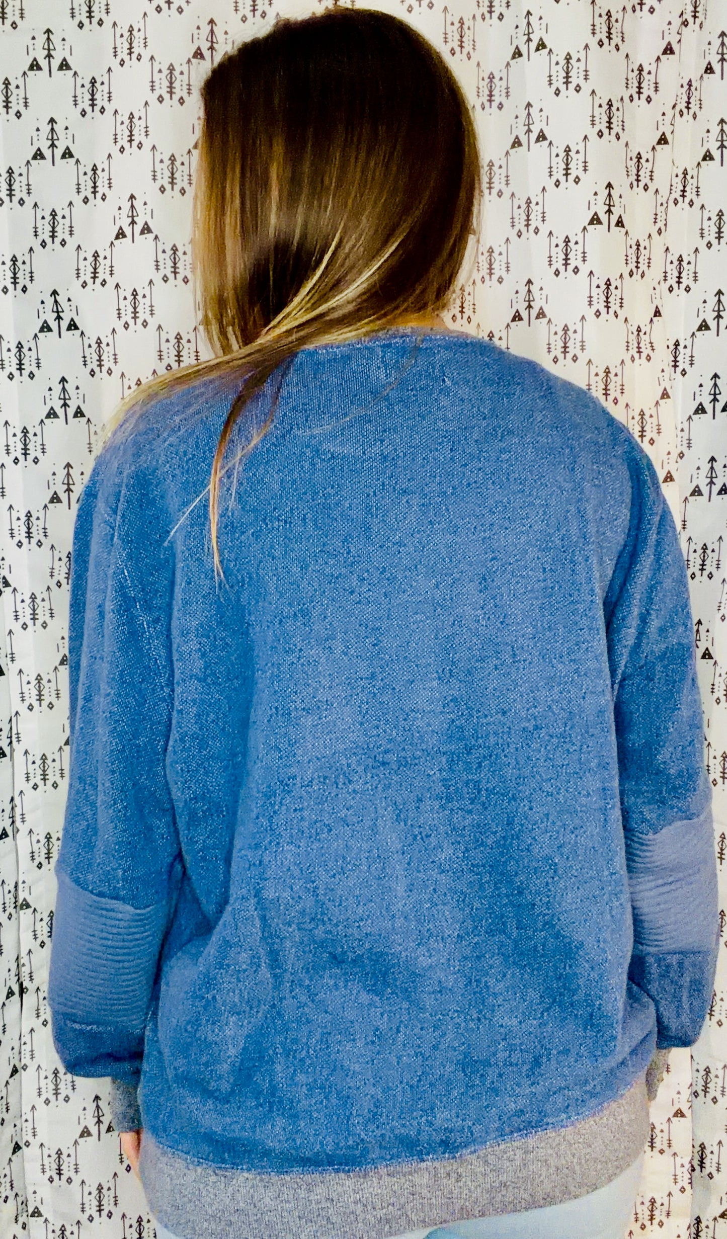 Blue Denim Washed 'Merica Crewneck Size Women's L/XL