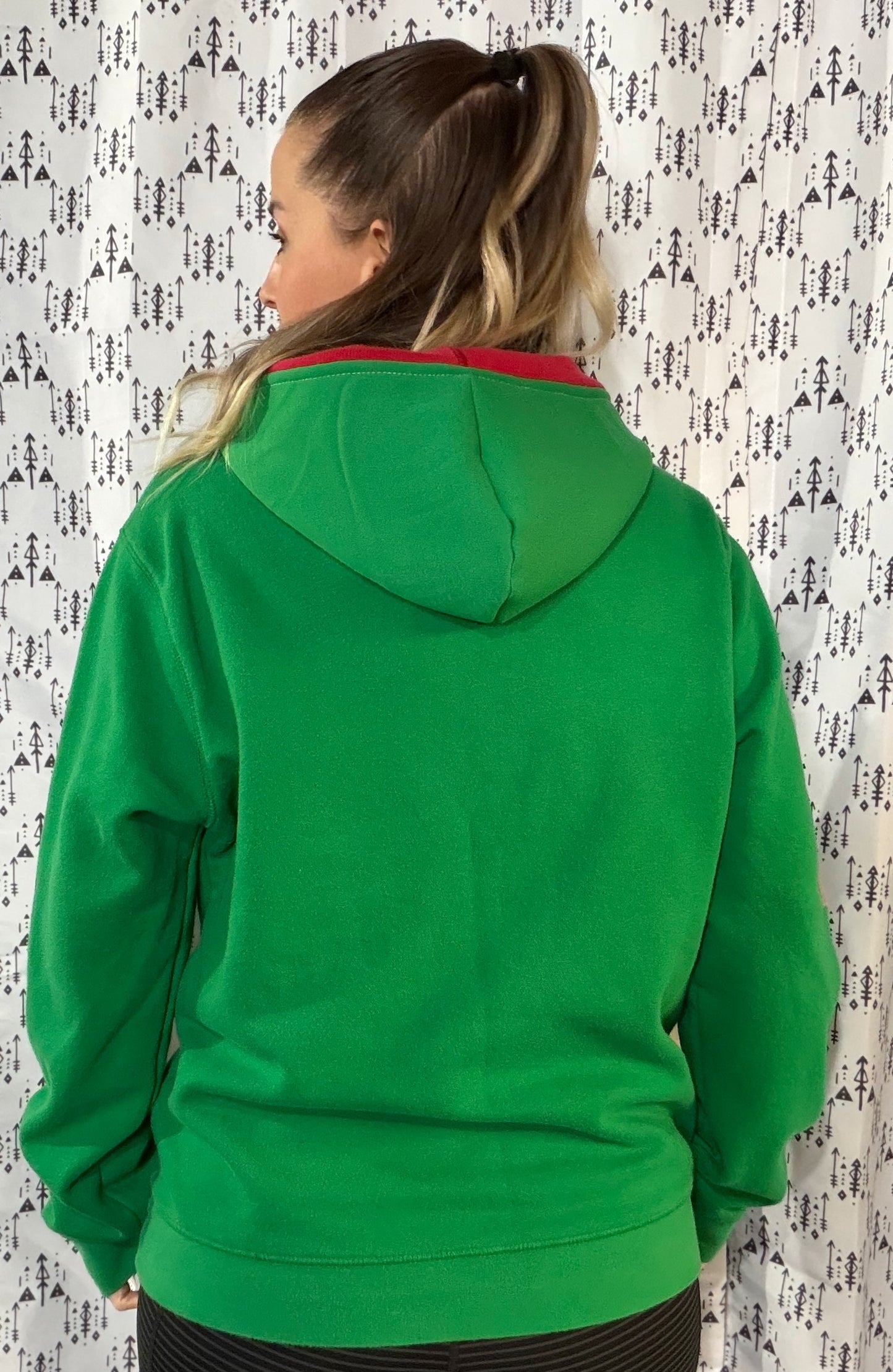 Green Gingerbread Buffalo Football Hoodie Size- Women's L/XL