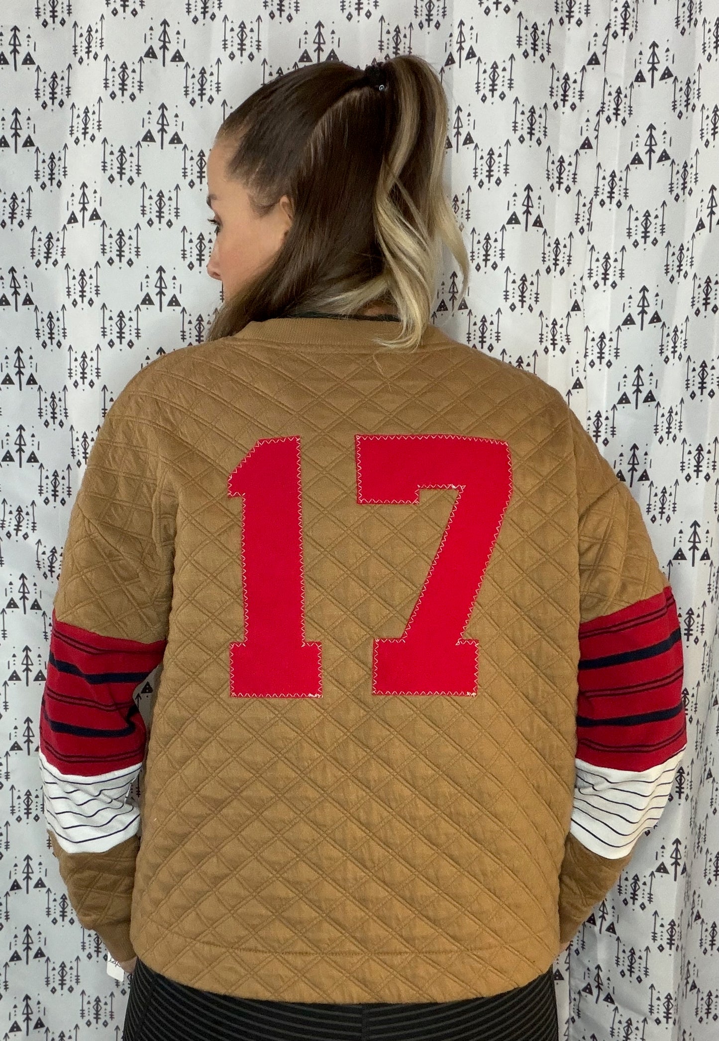 Gingerbread Allen #17 Buffalo Football Crewneck Size- Women's L/XL
