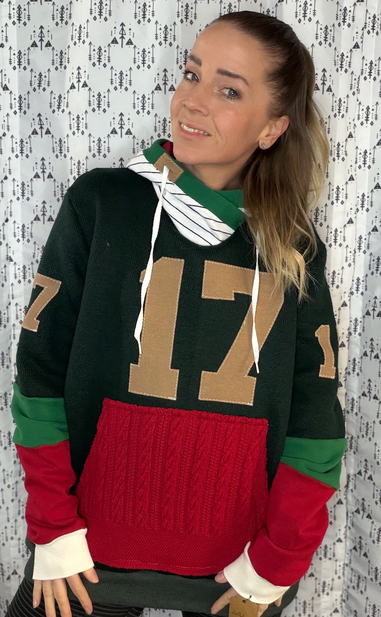 Holiday Gingerbread Allen #17 Hoodie Size Unisex- XL/2X
