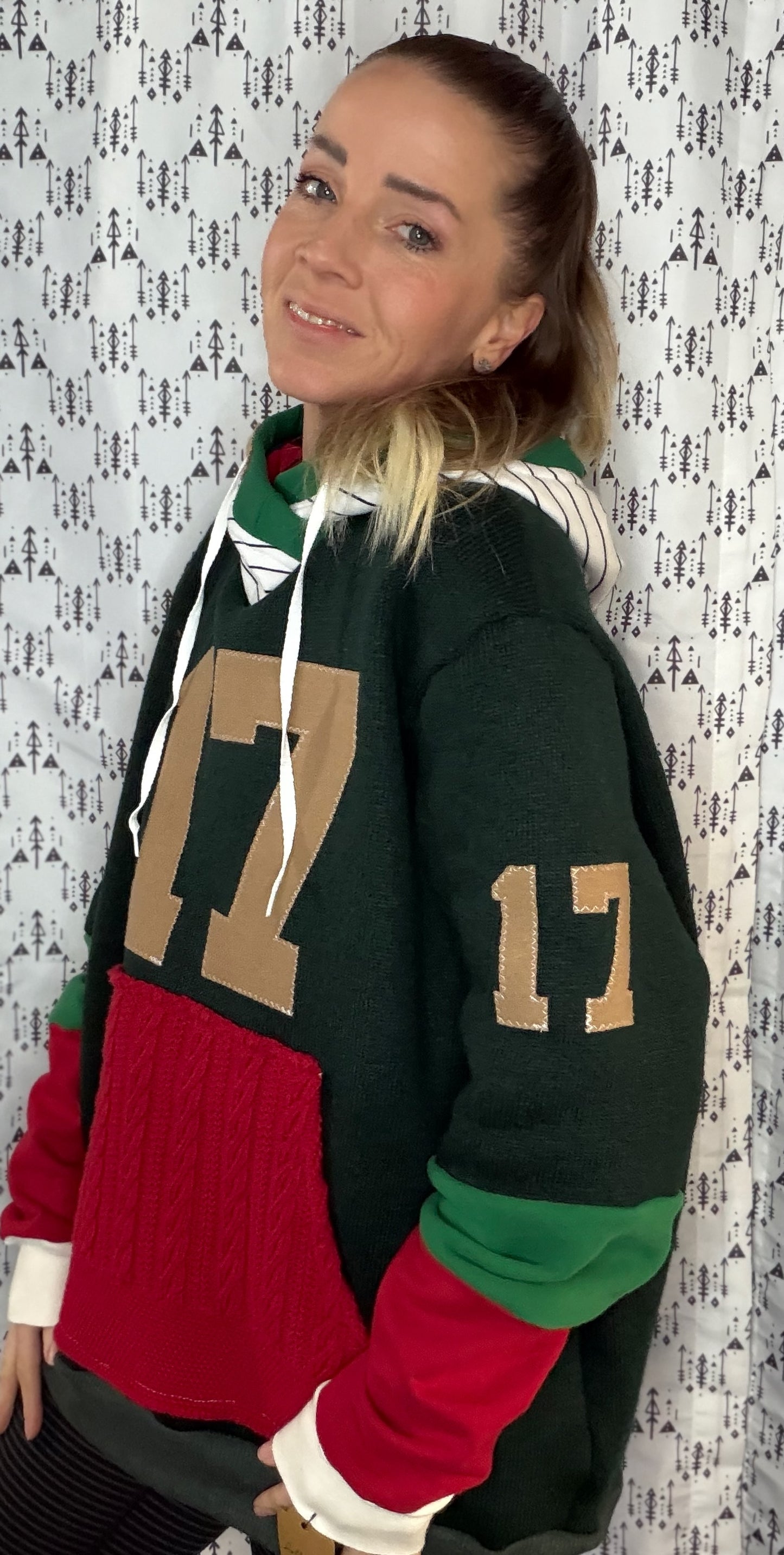 Holiday Gingerbread Allen #17 Hoodie Size Unisex- XL/2X