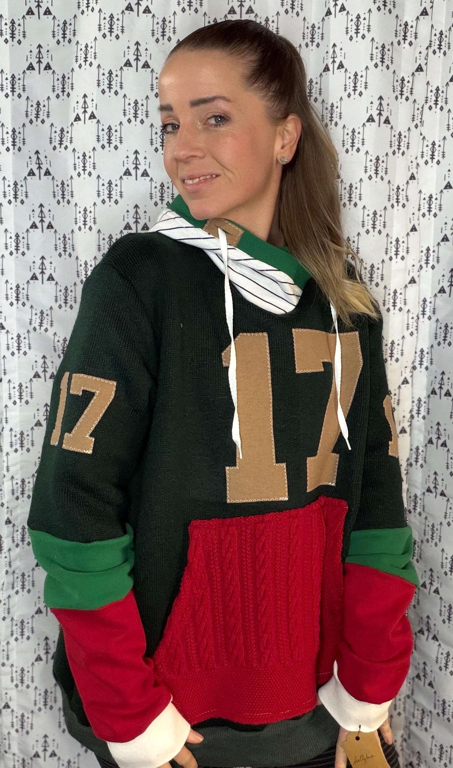 Holiday Gingerbread Allen #17 Hoodie Size Unisex- XL/2X