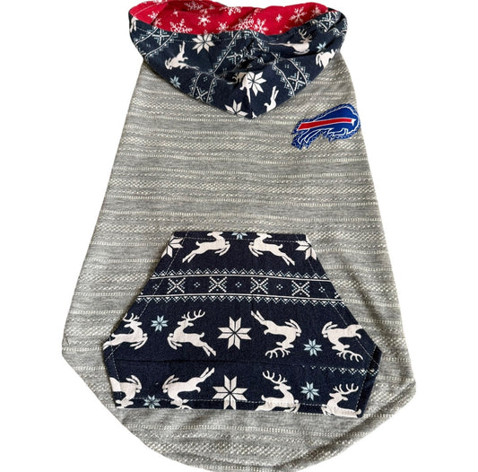 Buffalo Winter Football Dog Hoodie Size-L
