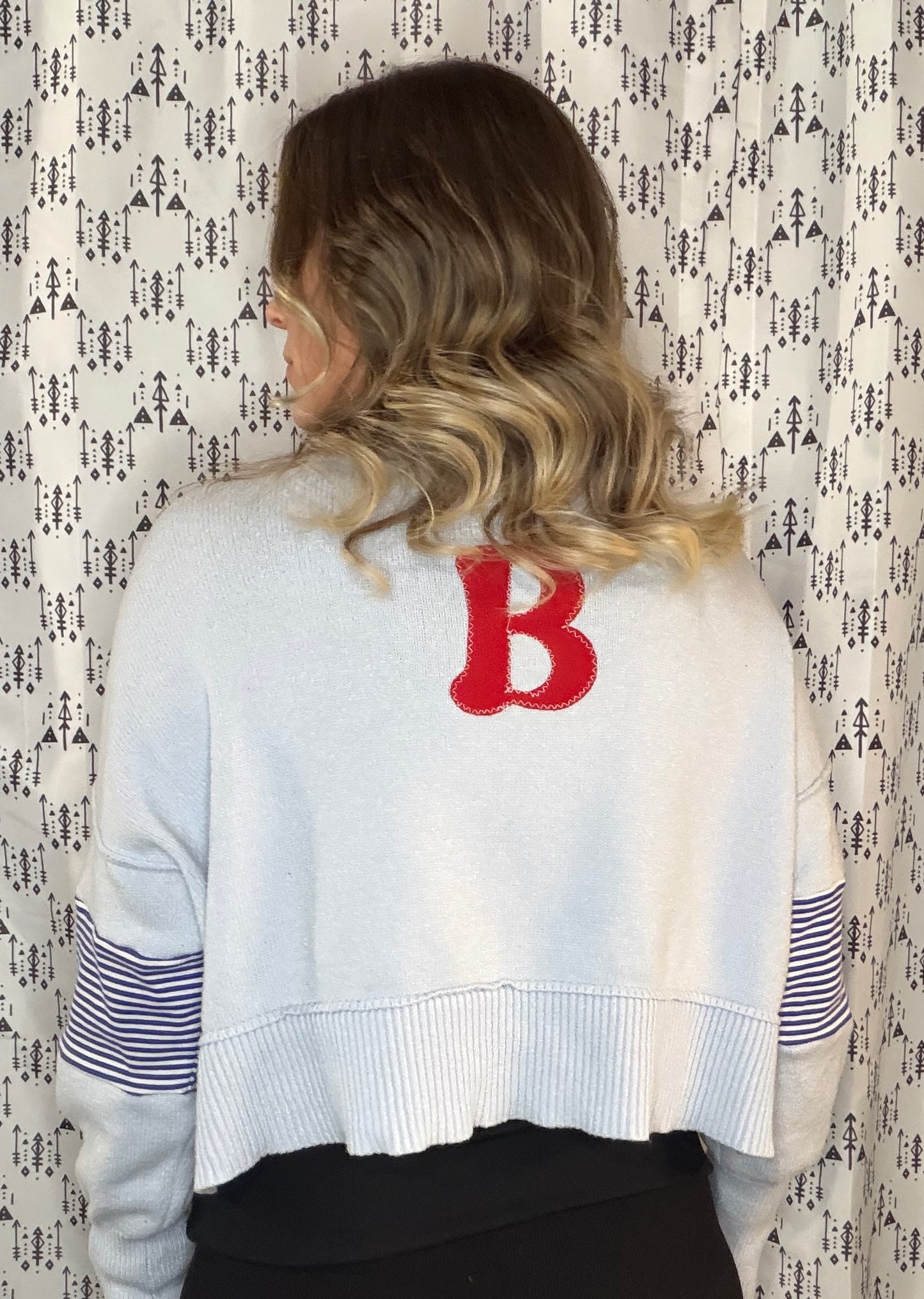 Light Blue Everything Buffalo Football Crop Crewneck Size- Women's S/M