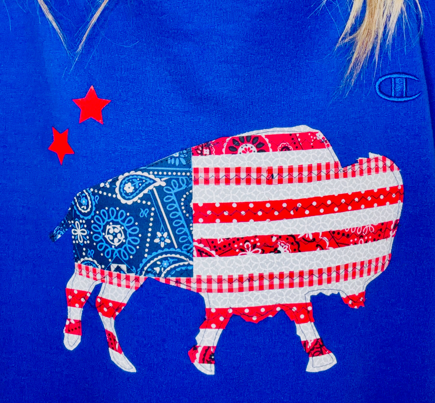 Blue Buffalo USA Crewneck Size Women's- XL/2X