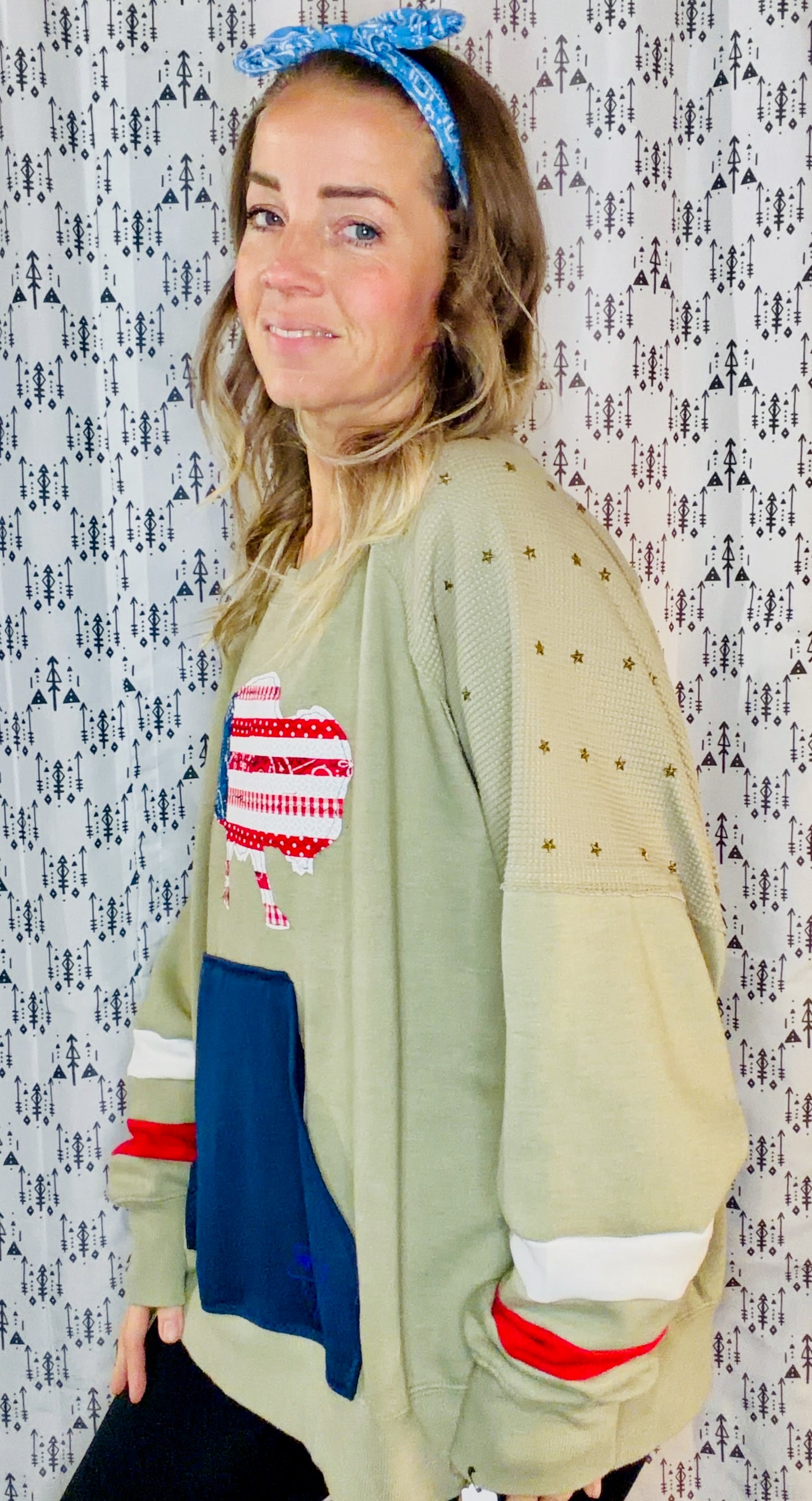 Olive Green Buffalo USA Crewneck Size Women's- XL/2X