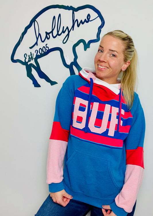 Blue Krispies Buffalo Hoodie Size- Unisex S/M