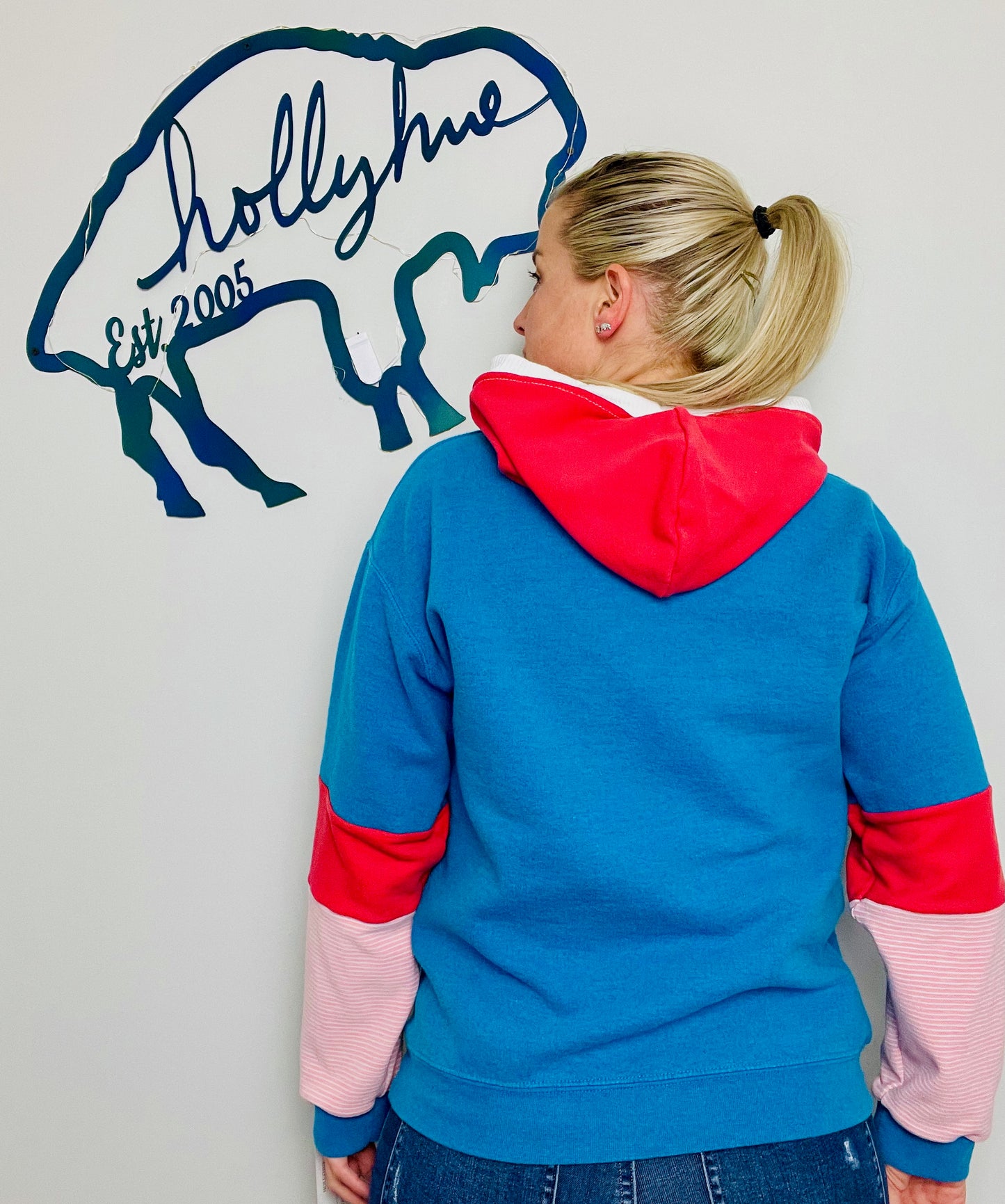 Blue Krispies Buffalo Hoodie Size- Unisex S/M
