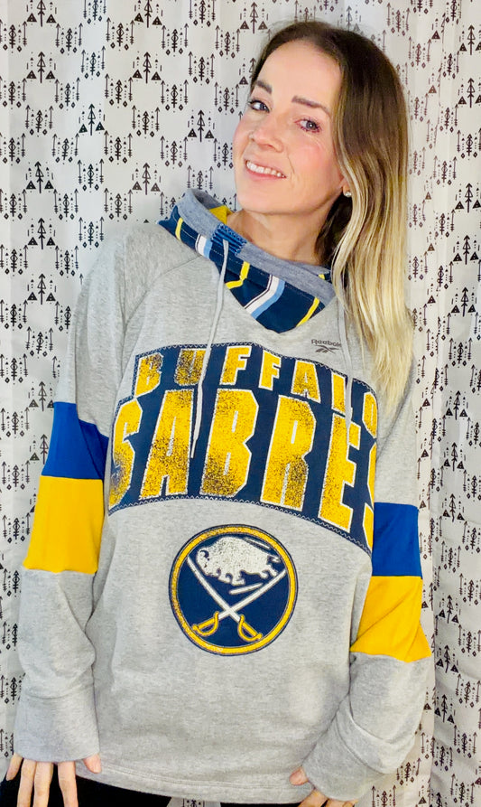 Grey Buffalo Hockey Hoodie Size Unisex- L/XL