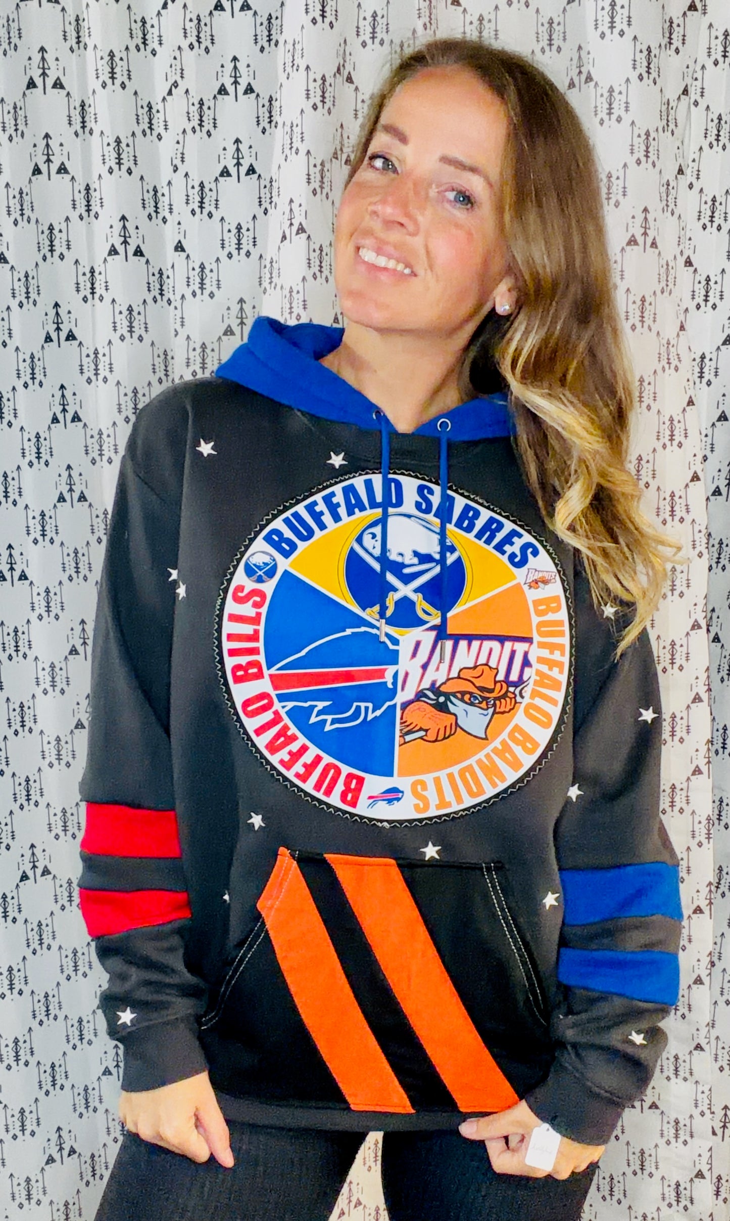 Black Star One Buffalo Hoodie Size Women's- L/XL