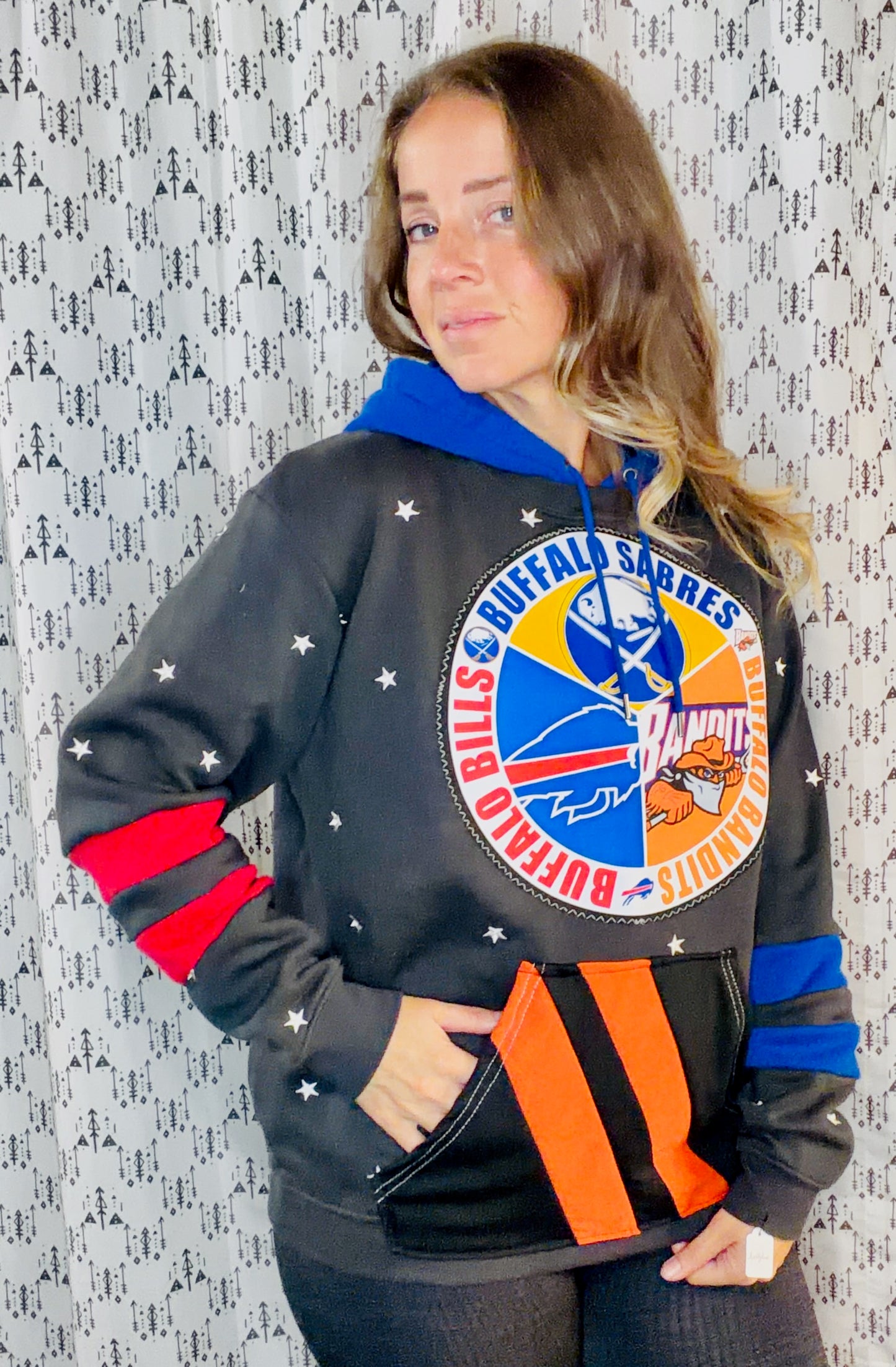 Black Star One Buffalo Hoodie Size Women's- L/XL