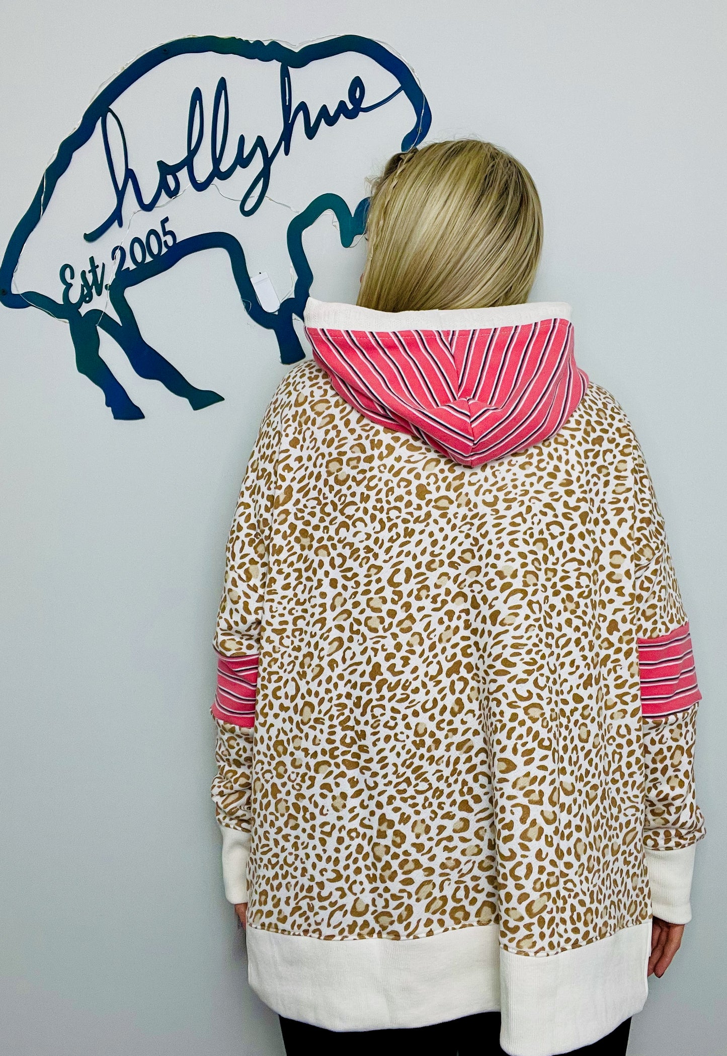 Leopard and Floral BUF Hoodie Size- Women's L/XL