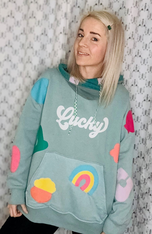 Greenish Lucky Charms Hoodie- Women's Size XL/2X