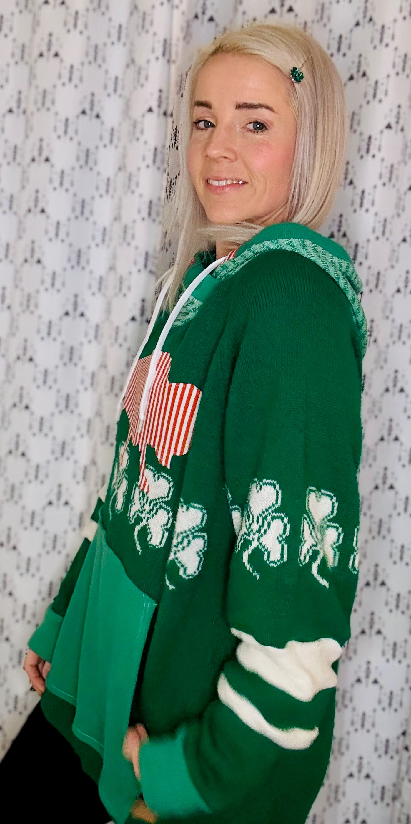 Buffalo Shamrock Sweater Hoodie- Unisex L/XL