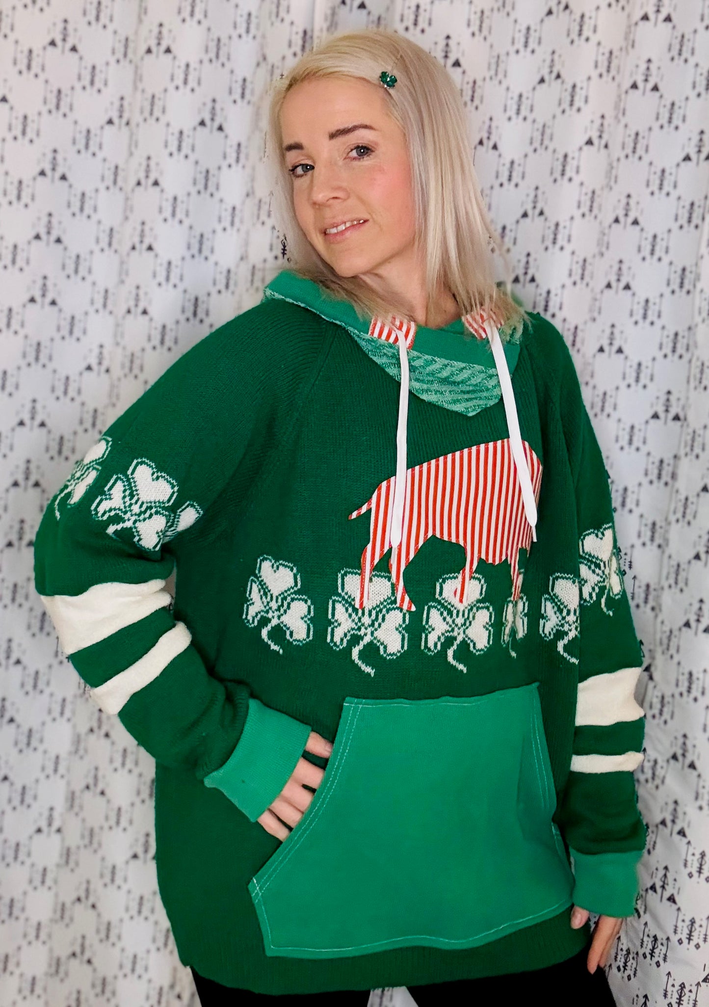 Buffalo Shamrock Sweater Hoodie- Unisex L/XL