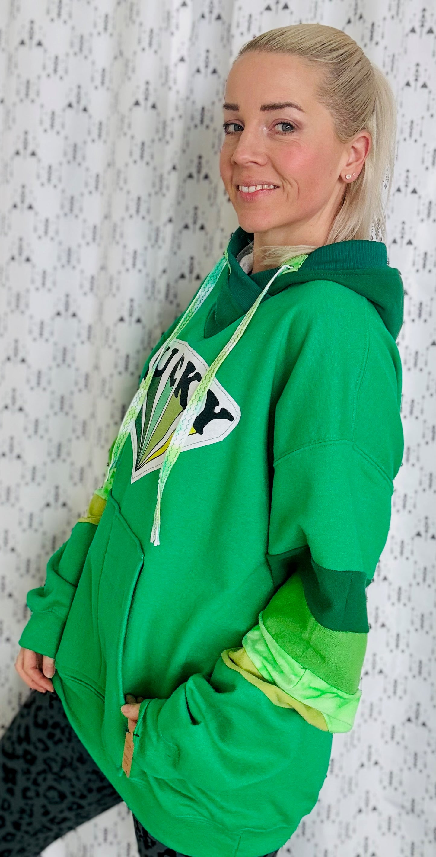 Green LUCKY St. Patrick's Day Hoodie Size- Unisex L/XL