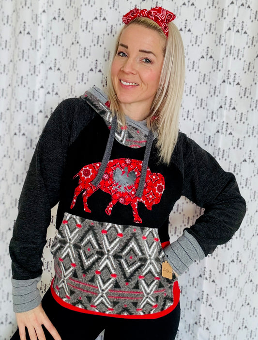 Polish Print Dyngus Day Hoodie Size- Women M/L