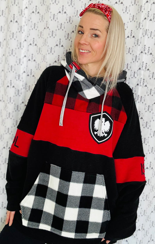 Plaid Polish Pride Hoodie Size- Unisex L/XL