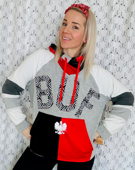 90's Color-Block Dyngus Day Hoodie Size- Unisex M/L