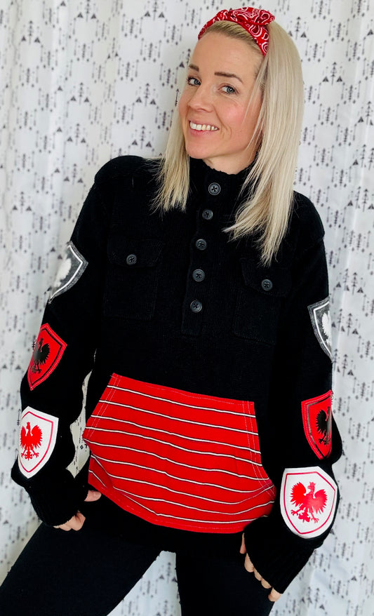 Black Polish Dyngus Day Track Jacket Size- Unisex M/L