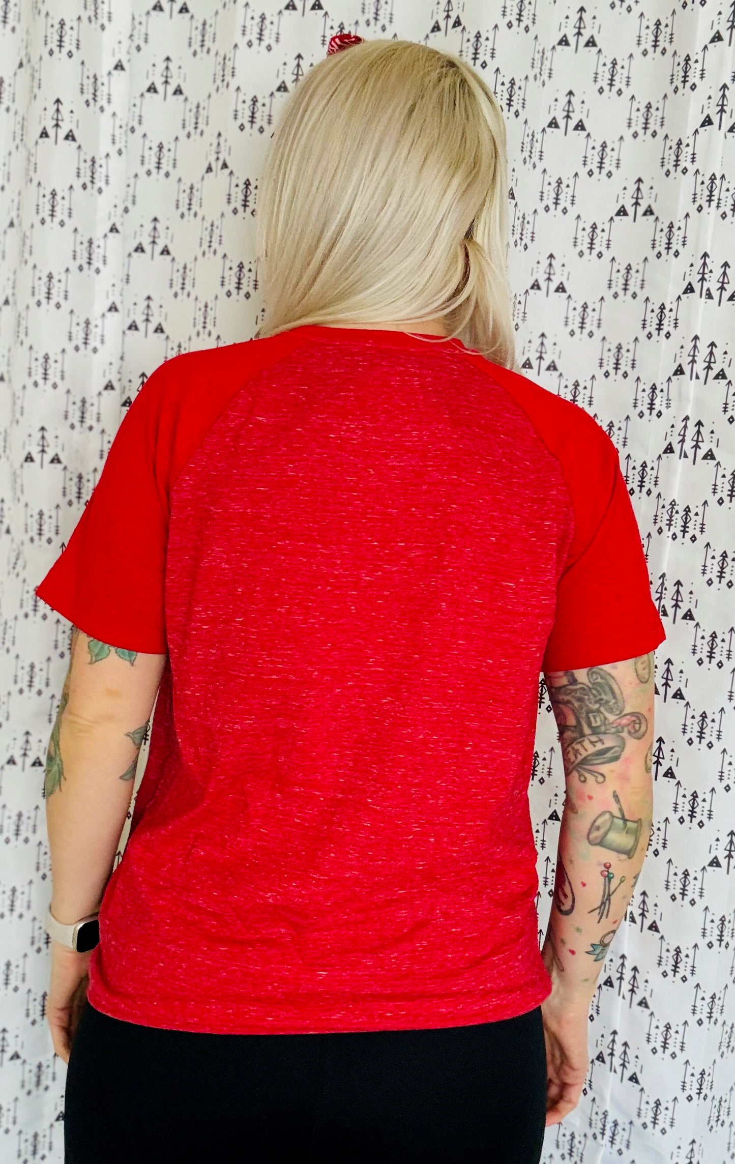 Red Raglan Polish Pride T-shirt- Women S/M