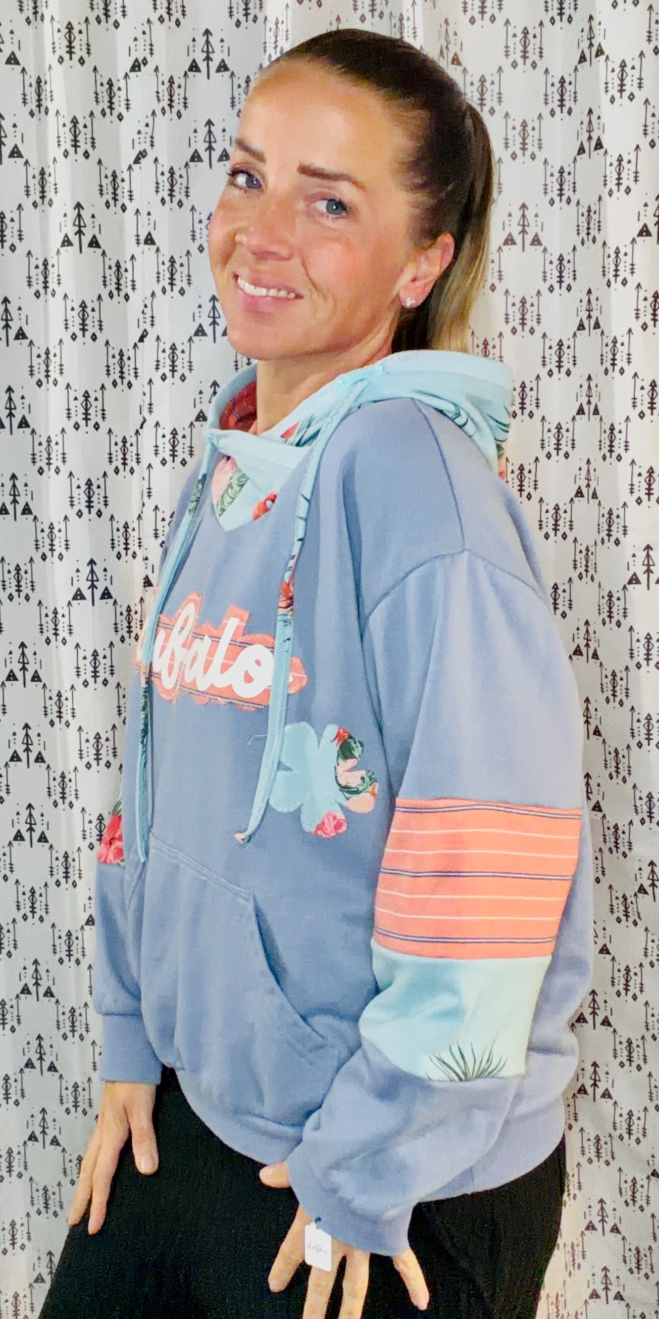 Light Blue Hawaii 716-0 Hoodie Size Women's- L/XL