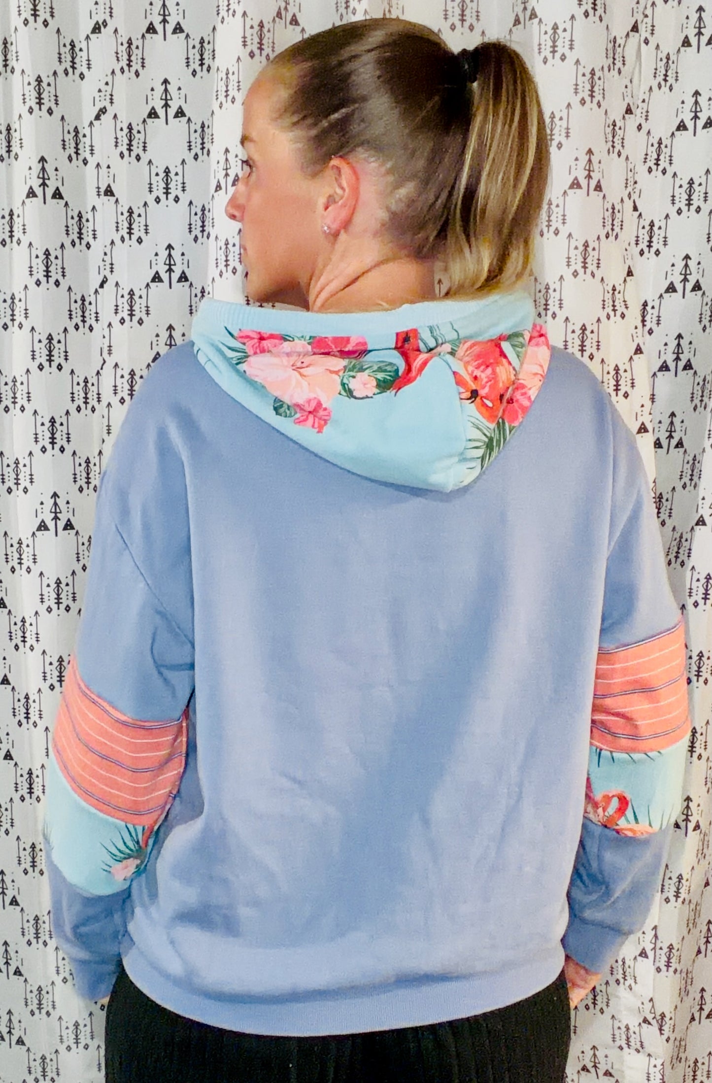 Light Blue Hawaii 716-0 Hoodie Size Women's- L/XL