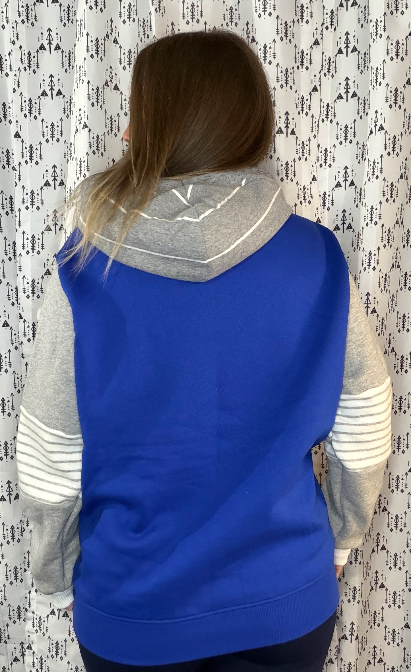 Blue & Grey Buffalo Football Hoodie Size Unisex- M/L