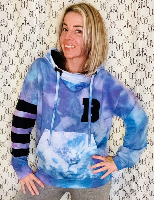 Purple Rqin Custom Tie Dye Hoodie Size- Unisex S/M