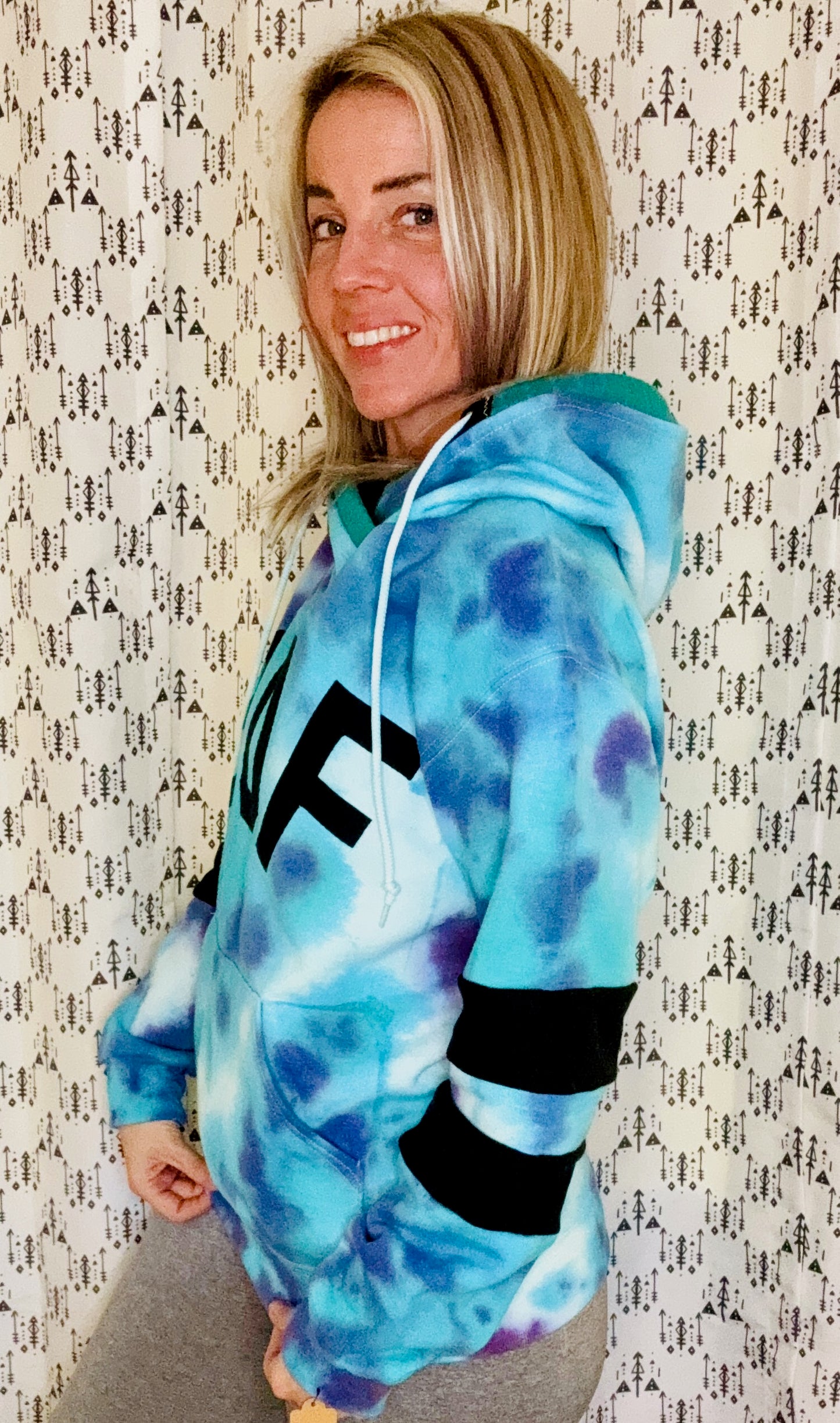 Moon Time Custom Tie Dye Hoodie Size- Women's S/M