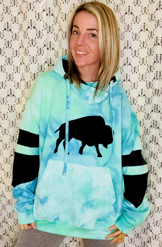 Caribbean Sea Custom Tie Dye Hoodie Size- Unisex L/XL