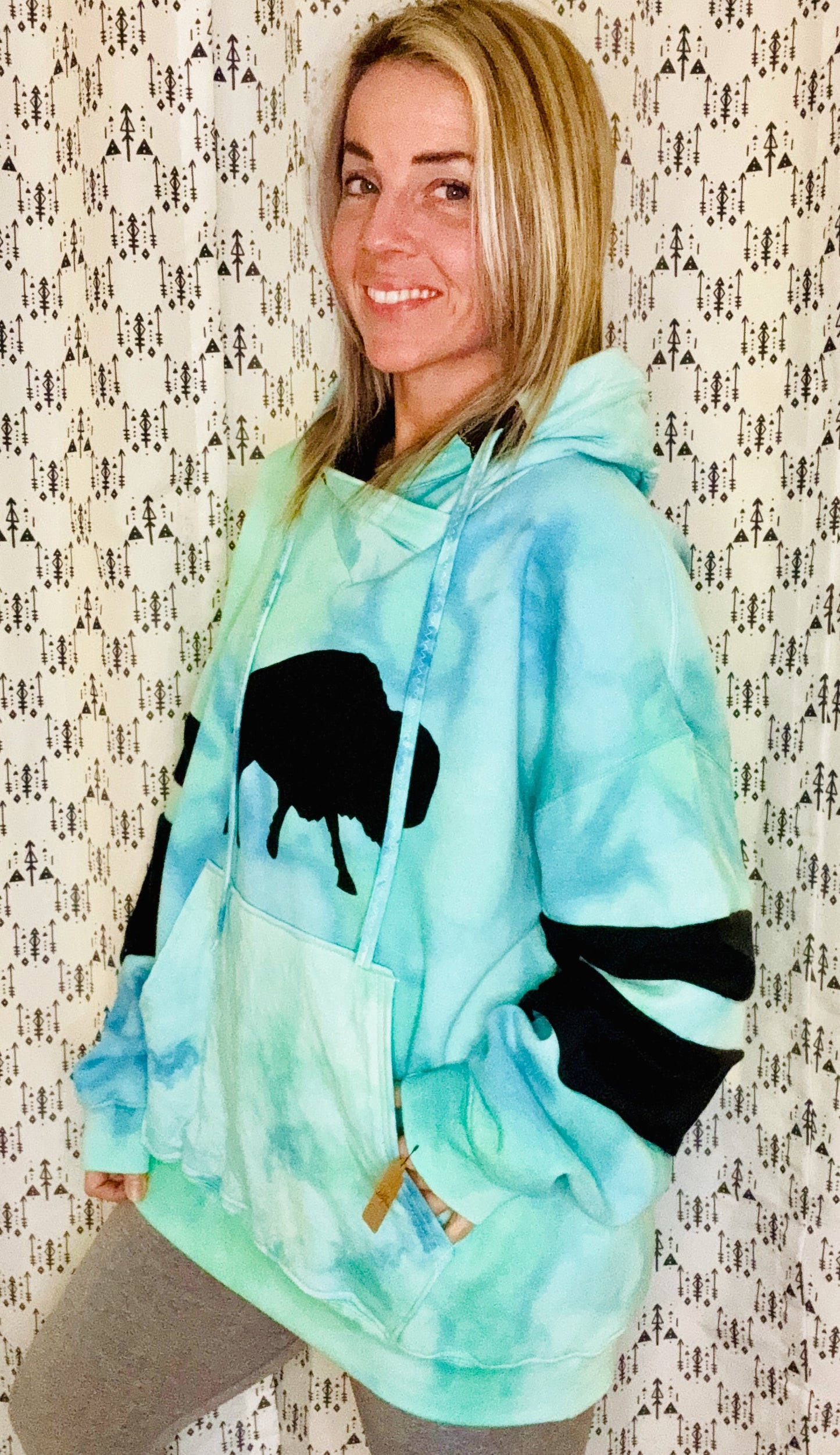 Caribbean Sea Custom Tie Dye Hoodie Size- Unisex L/XL