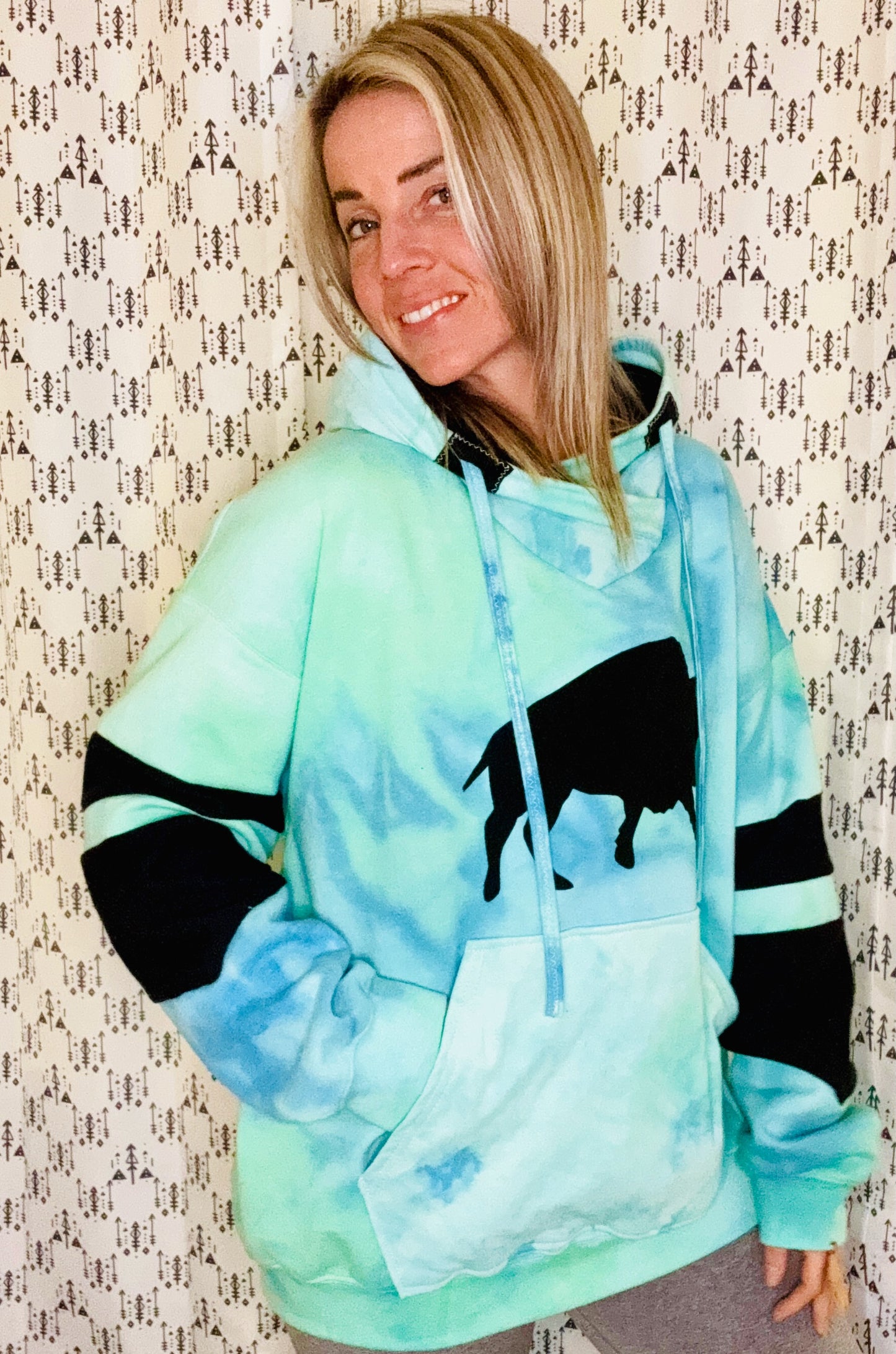 Caribbean Sea Custom Tie Dye Hoodie Size- Unisex L/XL