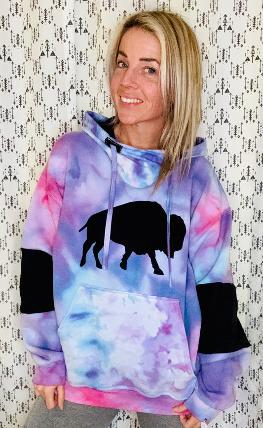 Cotton Candy Custom Tie Dye Hoodie Size- Unisex M/L