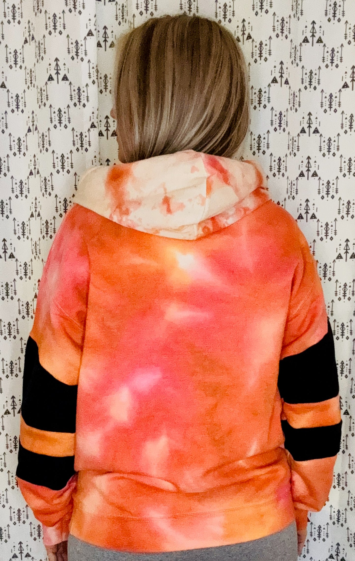 Sunset Custom Tie Dye Hoodie Size- Unisex S/M