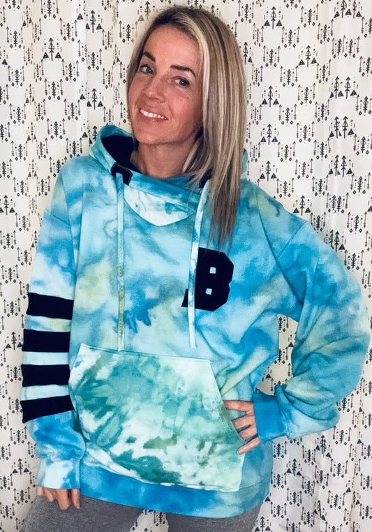 Marine Life Custom Tie Dye Hoodie Size- Unisex M/L