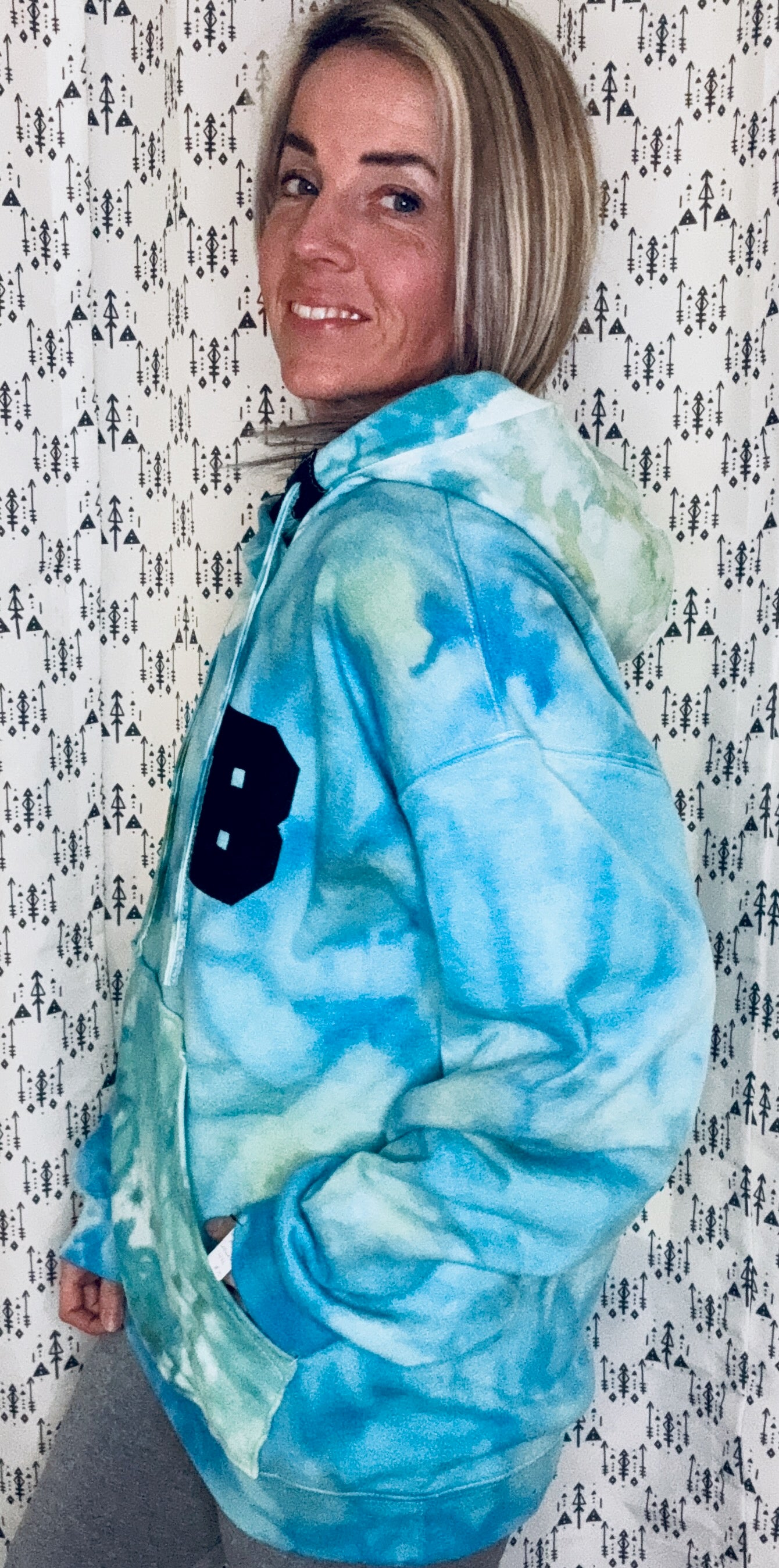 Marine Life Custom Tie Dye Hoodie Size- Unisex M/L