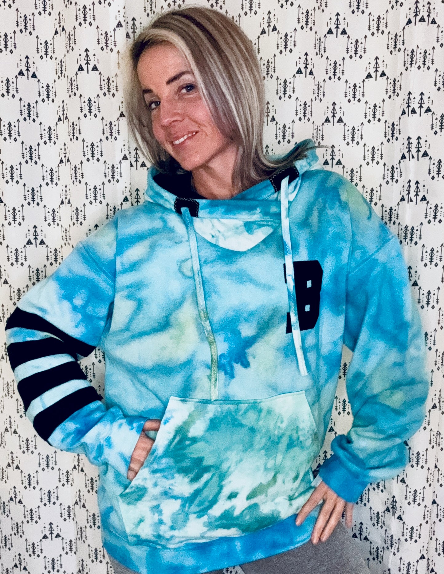 Marine Life Custom Tie Dye Hoodie Size- Unisex M/L