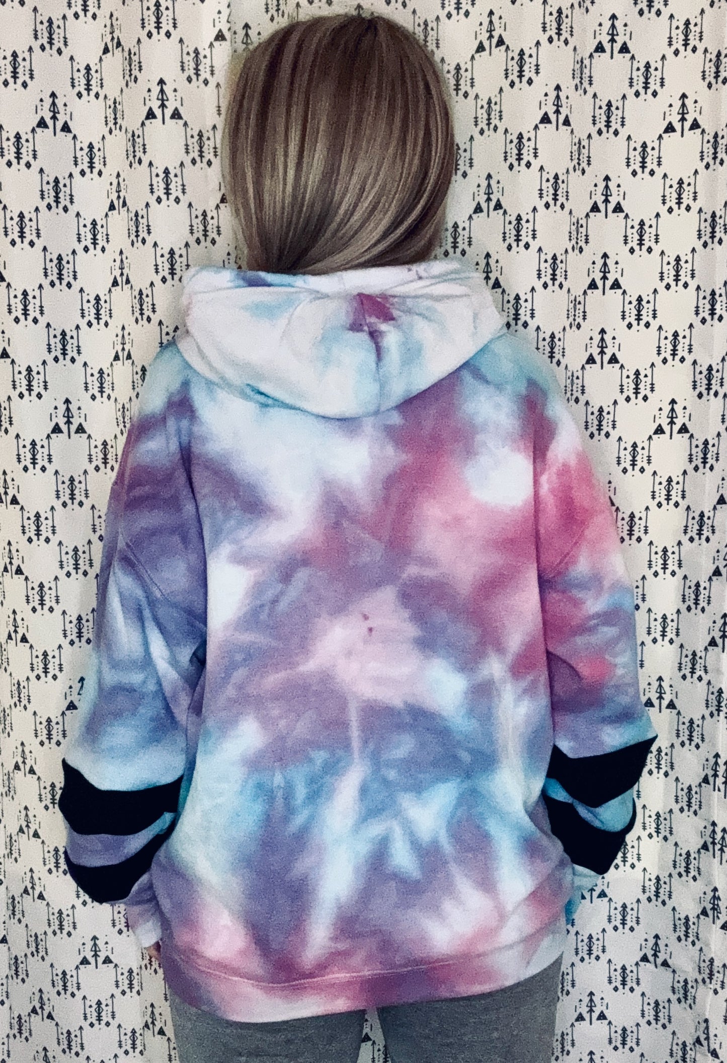 Beautiful Blooms Custom Tie Dye Hoodie Size- Unisex L/XL