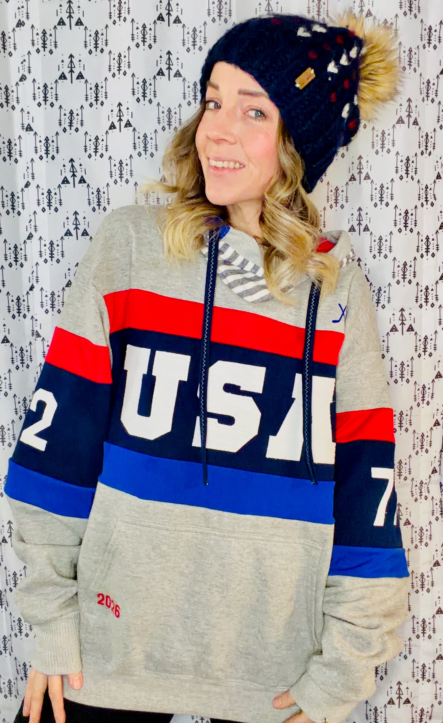 Grey USA Hockey #72 Hoodie Size- Unisex  L/XL