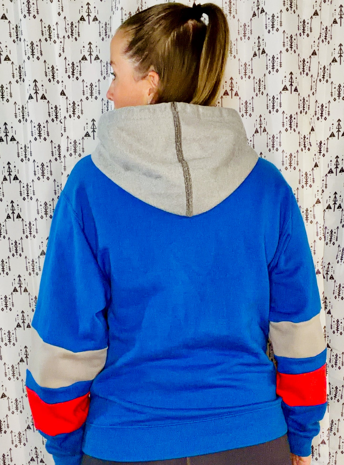Blue Football Hoodie Size Women's- M/L