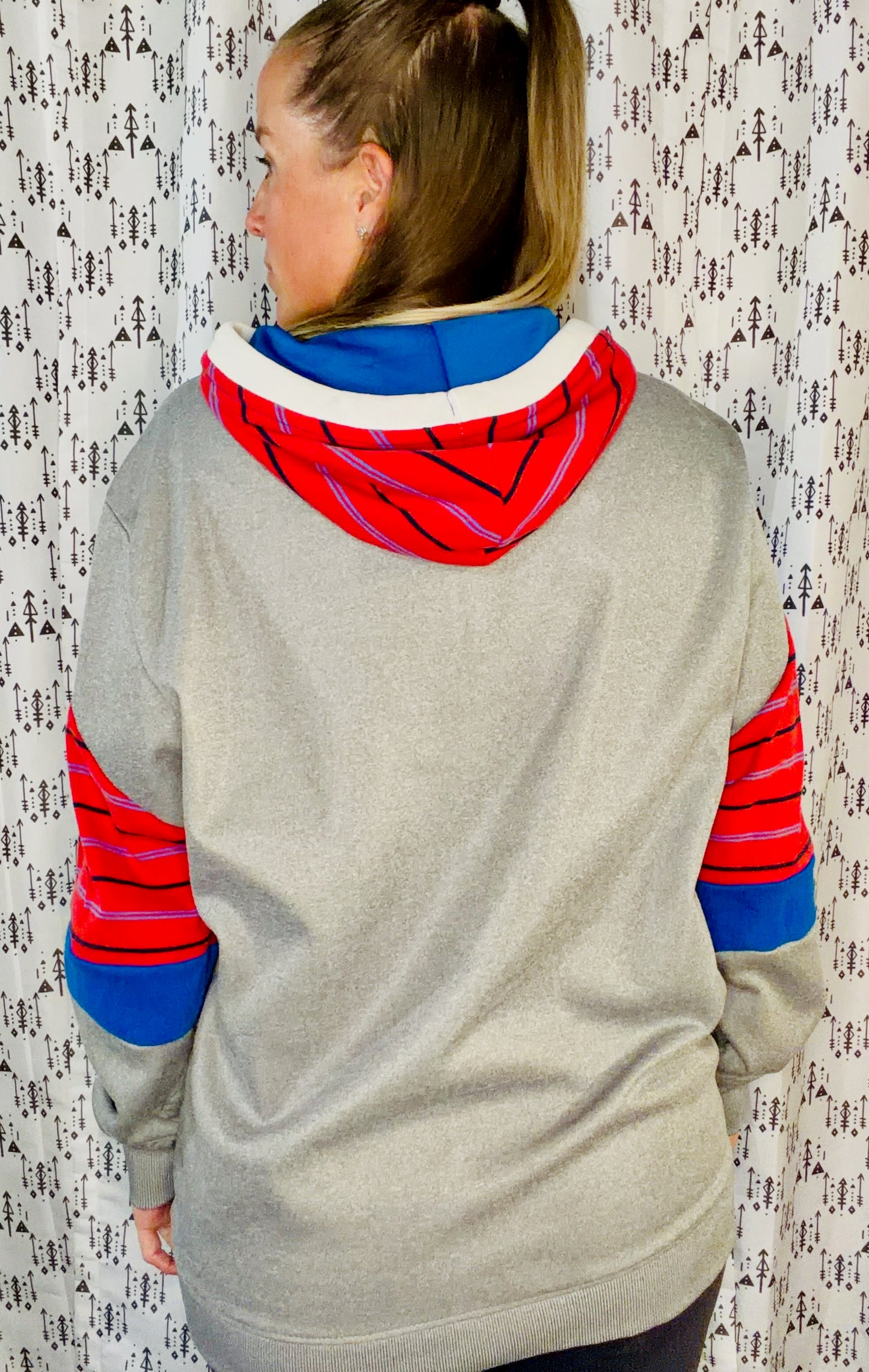 Grey Buffalo Football Hoodie Size Unisex-M/L