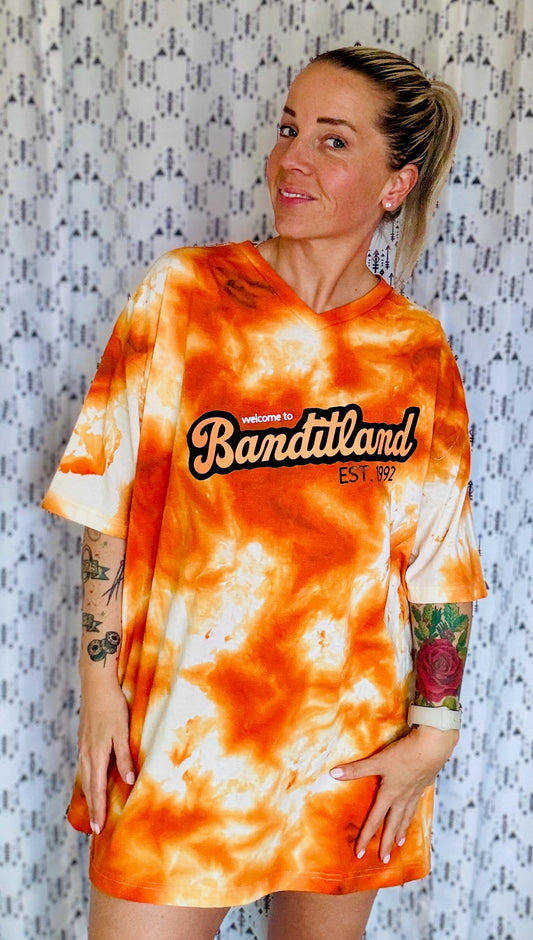 Orange Tie-Dyed Banditland T-Shirt/Dress Size Unisex- 2X